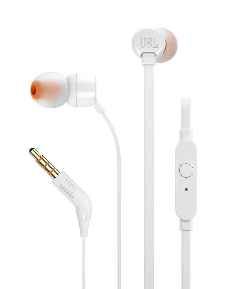 AURICULARES BOTÓN JBL T110 BLANCO
